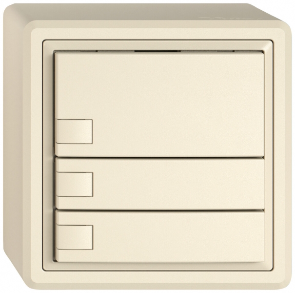 Poussoir KNX RGB AP EDIZIO.liv SNAPFIX® capteur temp.s.LED 3× comm.1T cr 