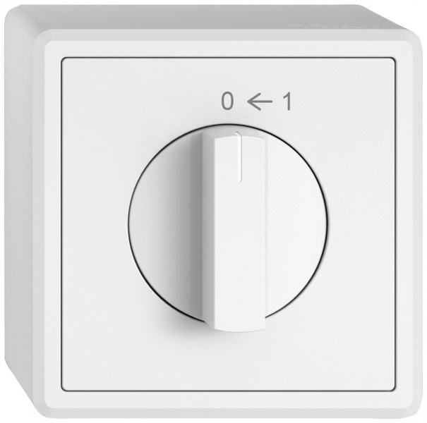 Contatto rotativo AP EDIZIO.liv SNAPFIX® 0<-1/2P con manopola girevole bi 