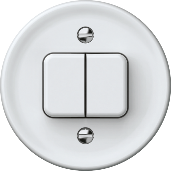 Interruttore a pulsante origin sch 3 + NO/NC 60×60mm bianco 
