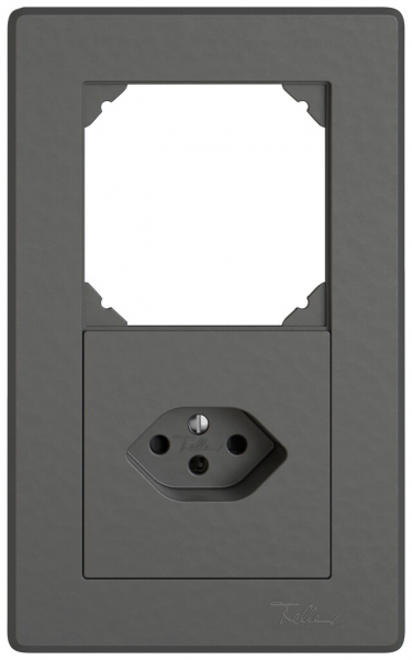 Combinaison ENC EDIZIO.liv SNAPFIX® 2×1 156×96mm vide+1×T13 gris foncé 
