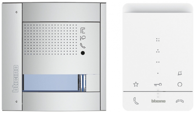 Kit citofono porta audio 1-fam Bticino, 2 fili, SFERAnew / CLASSE 100 