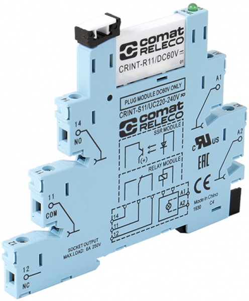 Relais d'interface ComatReleco CRINT-C111, 24VUC, 1C AgSnO2 6A/250VAC 