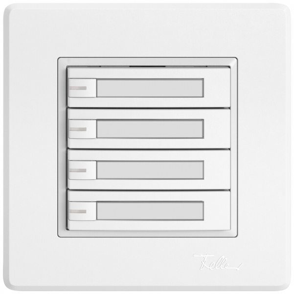 Pulsante KNX RGB INC EDIZIO.liv SNAPFIX® sensore temp.RGB-LED targ.4× com.1T bi 