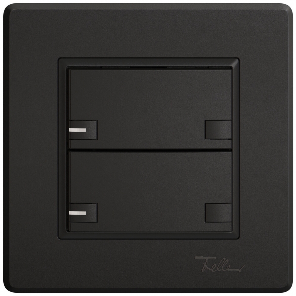 Poussoir KNX RGB ENC EDIZIO.liv SNAPFIX® capteur temp.RGB-LED 2× comm.2T no 