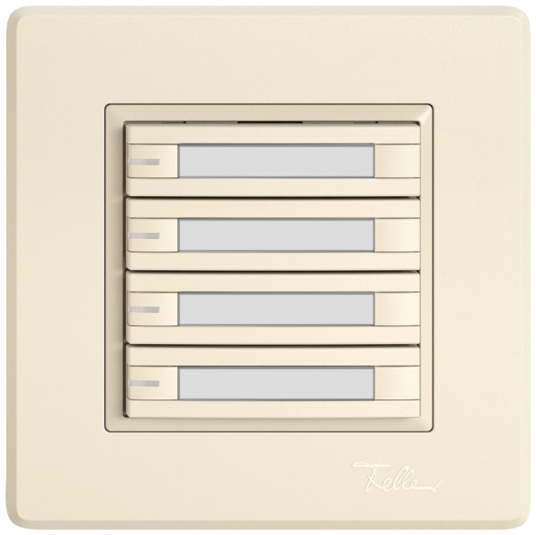 UP-KNX-Taster RGB EDIZIO.liv SNAPFIX® Temperaturfüh.RGB-LED Pap.4×T 2-Tbed.cr 