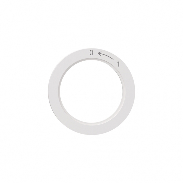 Disco indicatore NEVO, p.interruttore rotativo, 0 <- 1, bianco 