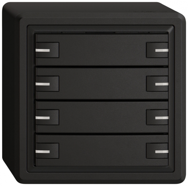 Pulsante KNX RGB AP EDIZIO.liv SNAPFIX® sensore temp.RGB-LED 8× com.1T ne 