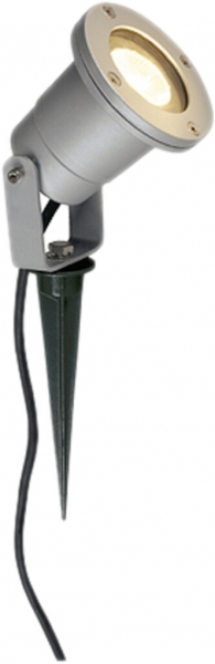 Luminaire à piquet NAUTILUS SPIKE GU10 35W câble 1.5m IP65 gris argenté 