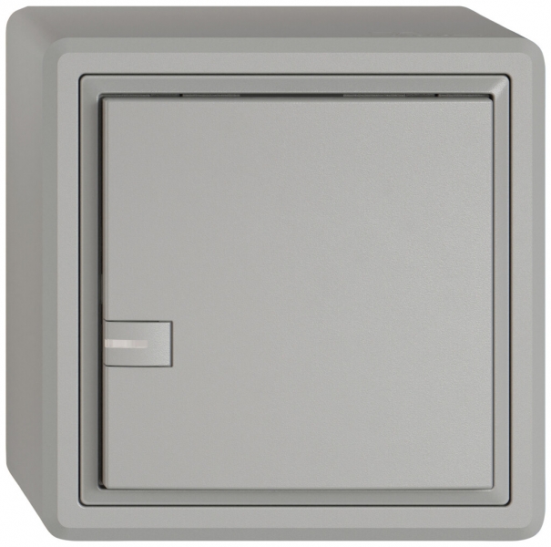 Poussoir KNX RGB AP EDIZIO.liv SNAPFIX® capteur temp.RGB-LED 1× comm.1T grc 