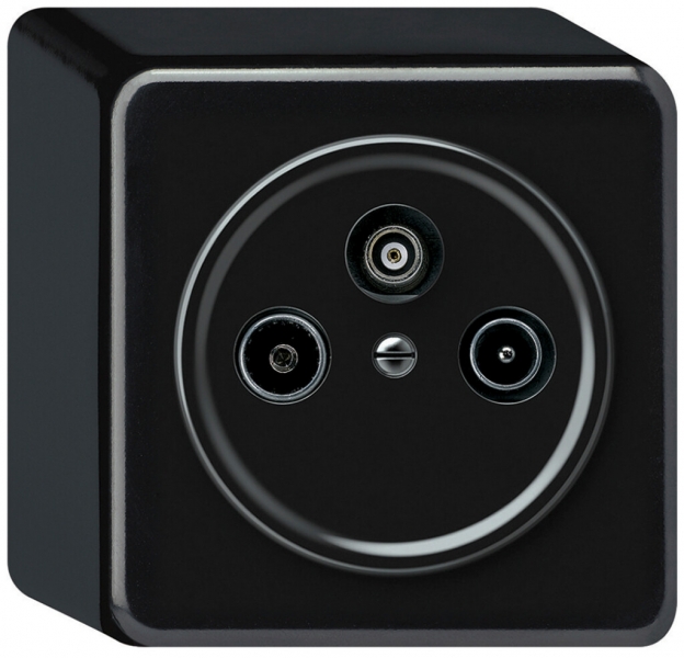 AP-Antennendose TV-R-SAT origin Durchgangsdose 5.5dB schwarz 