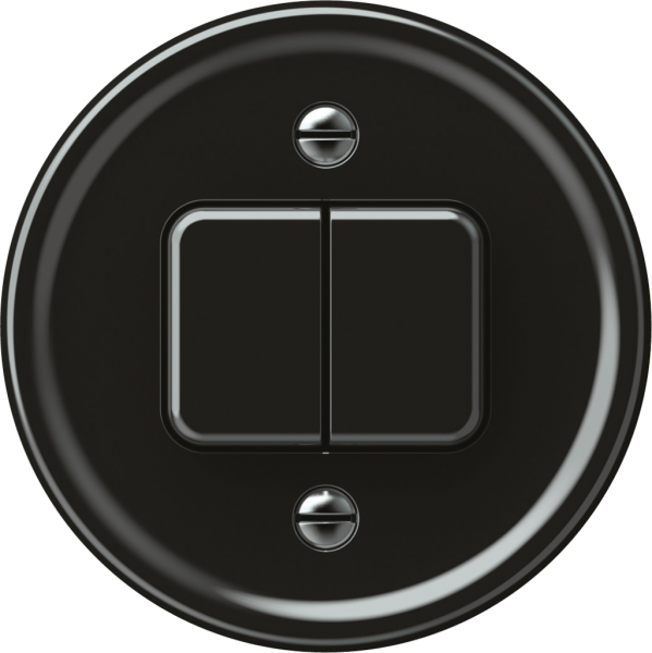 Interruttore a pulsante origin sch 3 + NO/NC 60×60mm nero 