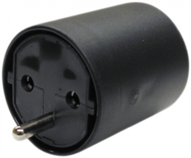 Adattatore FIX CEE7/DE presa T12 spina nero 
