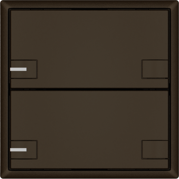 Poussoir universel EDIZIO.liv UNI SNAPFIX® a.LED RGB 2× comm.2T br 