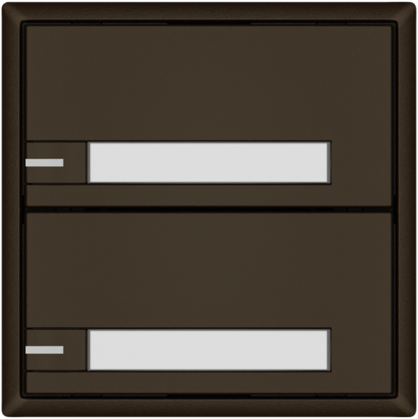 Poussoir KNX RGB EDIZIO.liv SNAPFIX® capteur temp.RGB-LED étiqu.2×com.1T br 