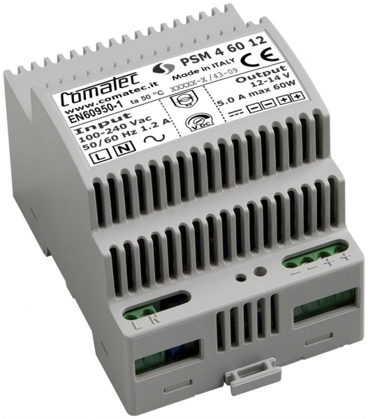 Alimentation AMD Comatec PSM4, IN: 100…240VAC, OUT: 12VDC/60W, stabilisé, 4UM 