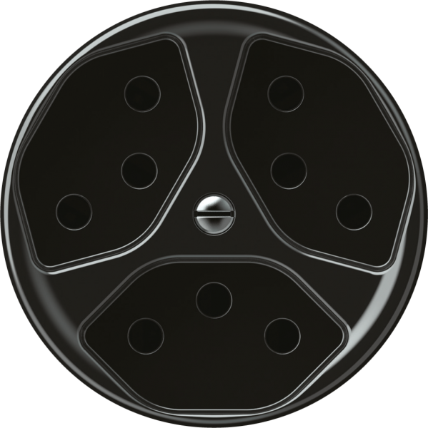 Prise origin 3×type 13 10A 230V 60×60mm noir 