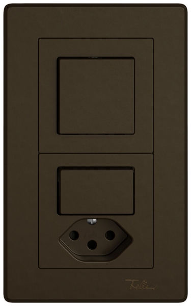 Combinaison ENC EDIZIO.liv SNAPFIX® 2×1 156×96mm sch 3/1L+sch 3/1L+T13 brun 