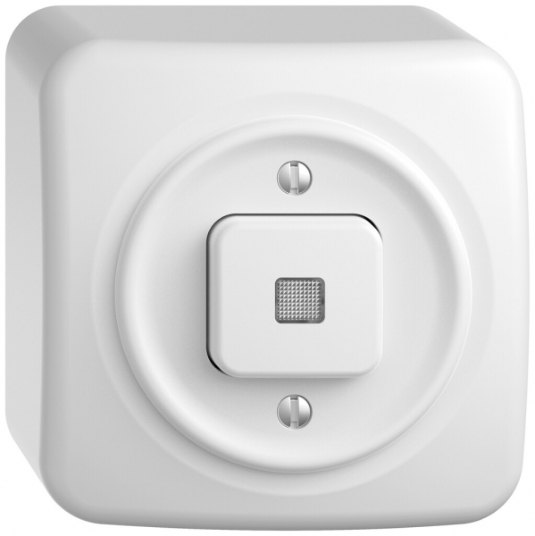 Interrupteur à poussoir lum.AP STANDARDdue SNAPFIX® 3/1L lent.front.LS jn bc 