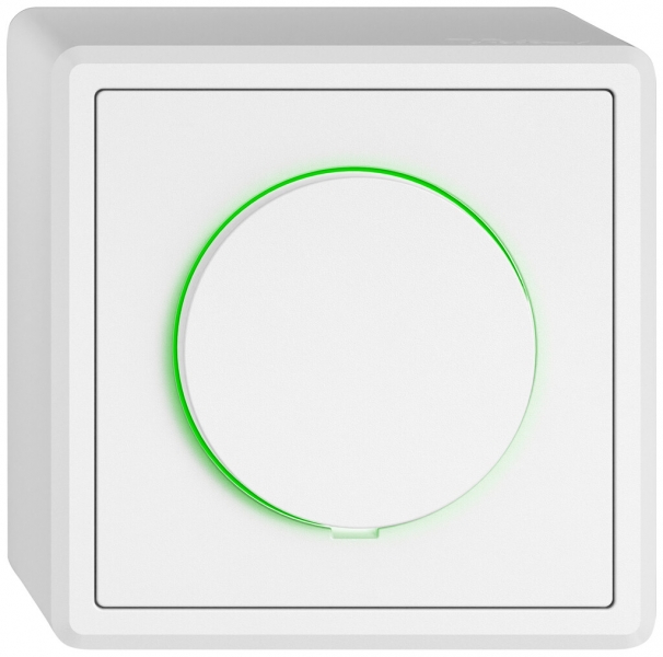 AP-Dimmer EDIZIO.liv SNAPFIX® bel.gn Phasenabschnitt 20…300W/20…300VA ws 