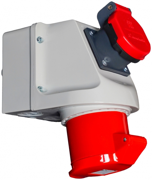 Presa AP CEEtyp 5L 16A 6h mini-combi, tipo 25, IP44, morsetti a vite 