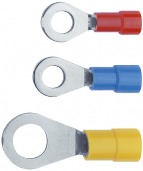 Cosse à sertir M4 >1-2,5mm² isolée Cu-Sn 