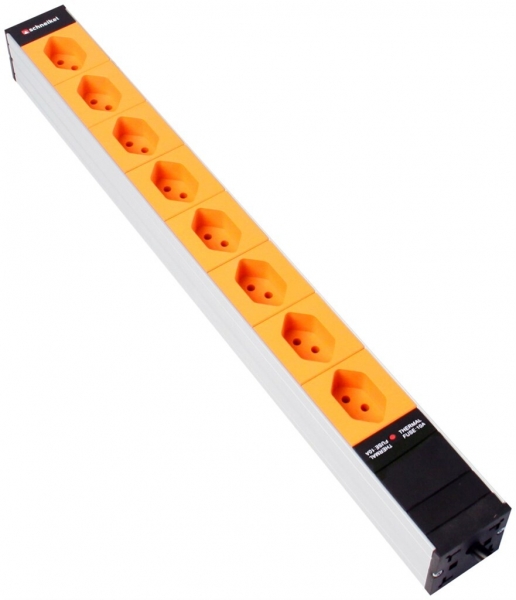 Presa multipla 19" 1UA 8×T13 Td3×1mm² 3m arancione 