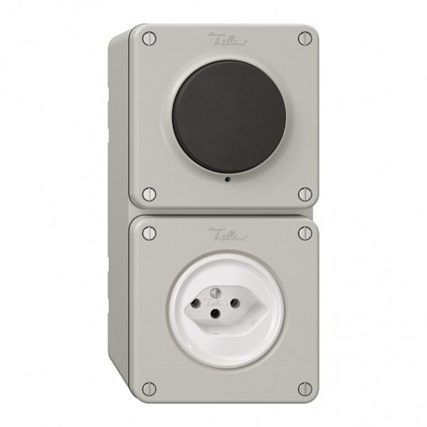 Combinazione NAPU NEVO, 2×1, 1×Sch 3/1 L / 1×tipo 13, grigio chiaro 