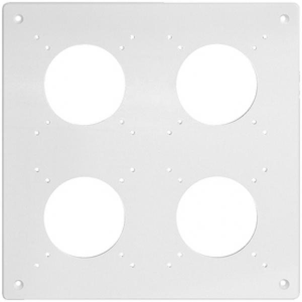 Intestazione NUP Feller NEVO, 2×2, per apparecchi N.CO, grigio chiaro 
