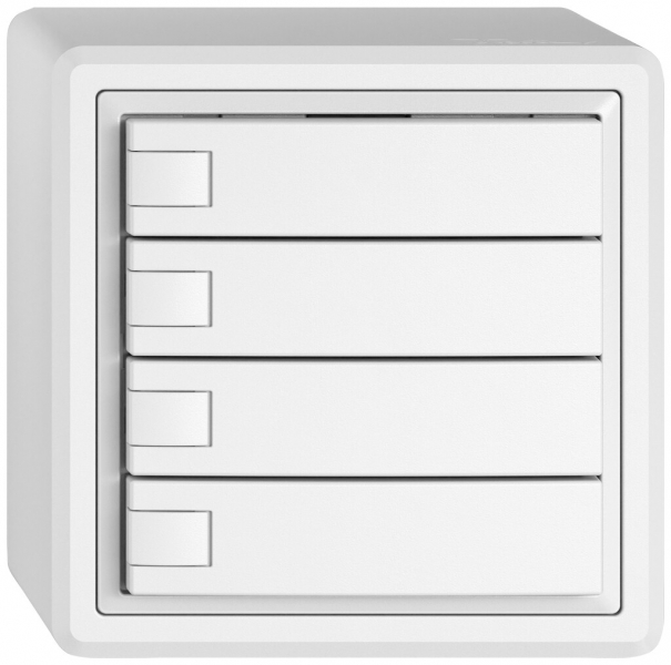 Pulsante KNX RGB AP EDIZIO.liv SNAPFIX® sensore temp.s.LED 4× com.1T bi 