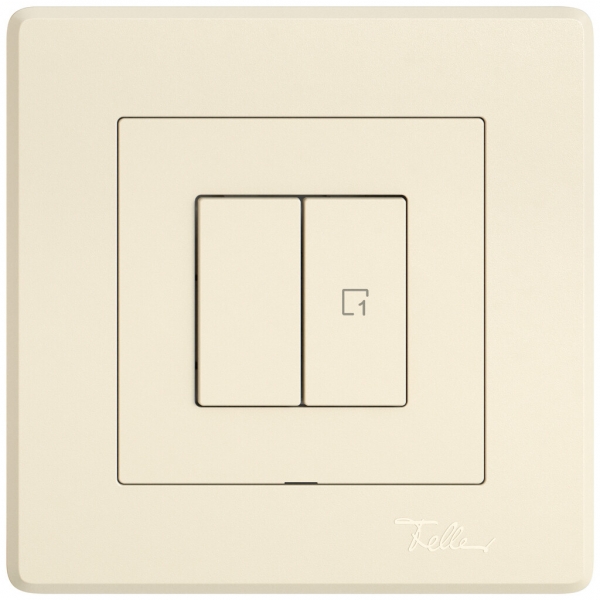 Station sec.interr.ENC EDIZIO.liv Wiser SNAPFIX® 1 scène 2 touches WLAN cr 