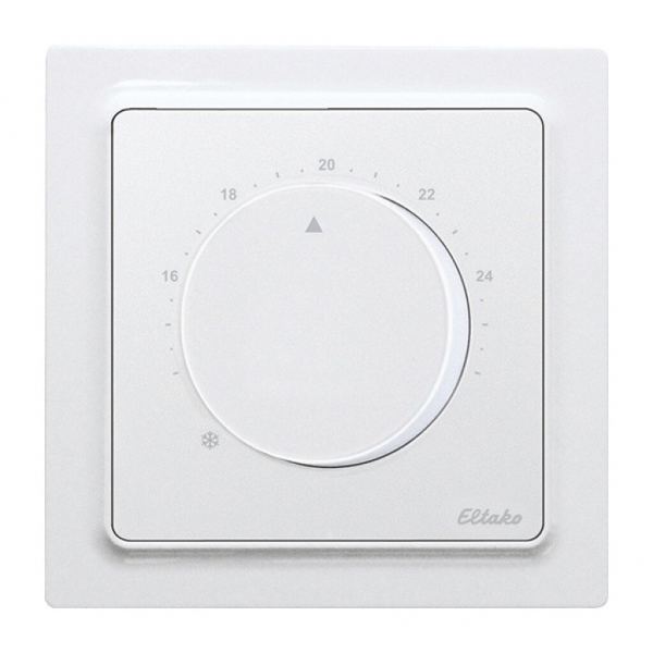 Termostato ambiente RF AP Eltako FTR55EHB, EnOcean, a batteria, bianco lucido 