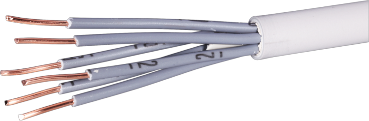 Kabel TT 6×1.5mm² nummeriert 0…5 grau Eca Eine Länge
