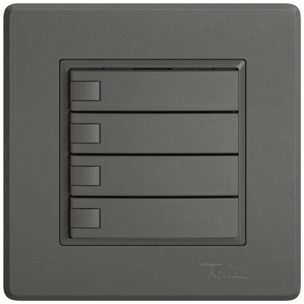 UP-KNX-Taster RGB EDIZIO.liv SNAPFIX® Temperaturfüh.o.LED 4×Taste 1-Tbed.dgu 