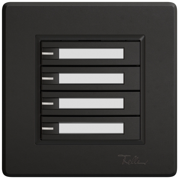 Poussoir KNX RGB ENC EDIZIO.liv SNAPFIX® capteur temp.RGB-LED étiqu.4×com.1T no 