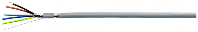 Cavo di comando 5×4mm² 3LNPE schermato senza alogeno, grigio 