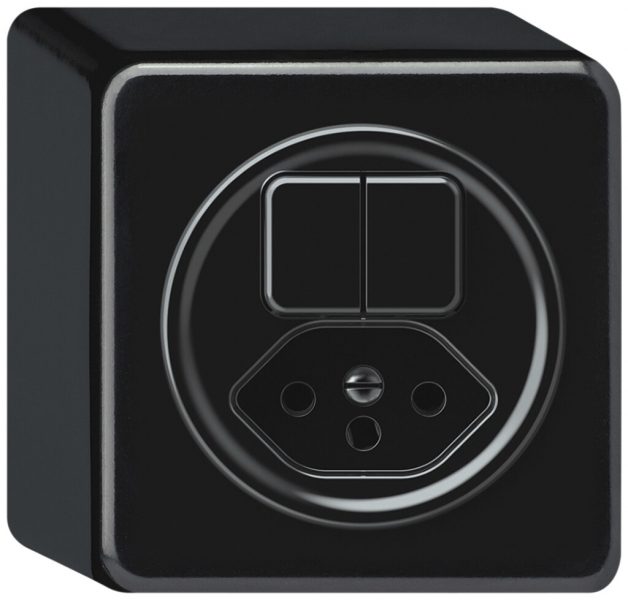 Combinazione AP origin sch 1 (3+3) + 1×tipo 13 nero 
