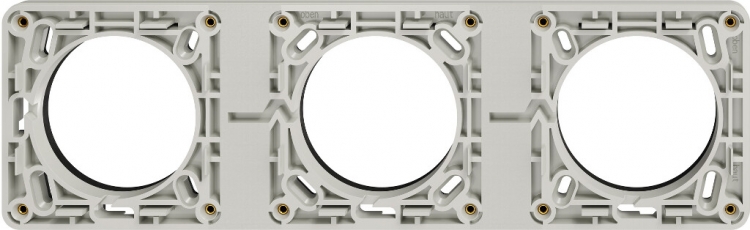 En-tête NUP Feller NEVO, 1×3, pour appareils N.CO, gris clair 
