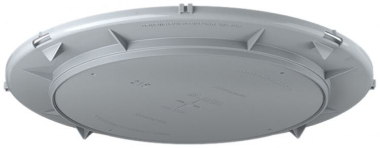 Placca frontale HaloX 250 per calcestruzzo in opera, uscita Ø215mm 