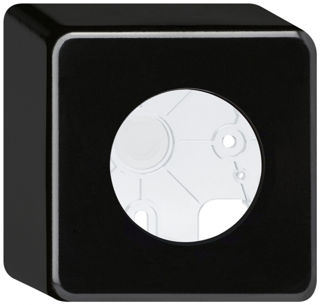 Boîtier AP basico noir h=54mm Ø43mm 