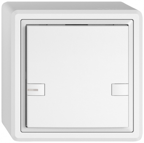Pulsante universale AP EDIZIO.liv UNI SNAPFIX® 5…48V c.LED blu 1× com.2T bi 