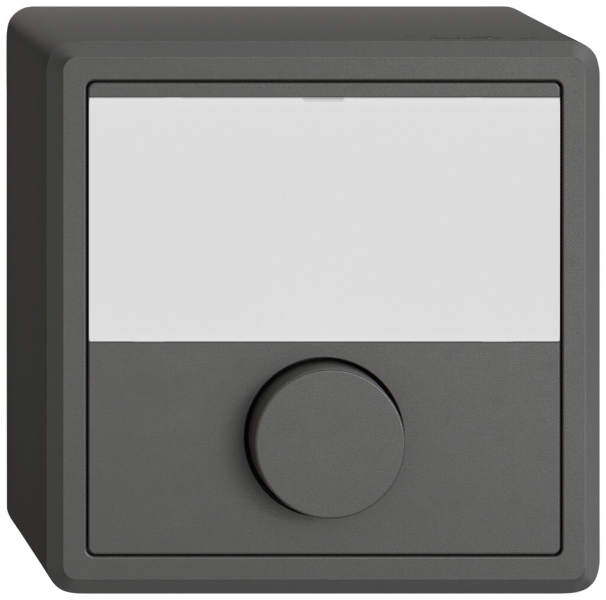 Tasto a pulsante di suoneria AP EDIZIO.liv SNAPFIX® 6A 250V targhetta nome grs 