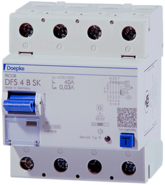 Interruttore differenziale Doepke 25A 30mA 4L tipo B SK 