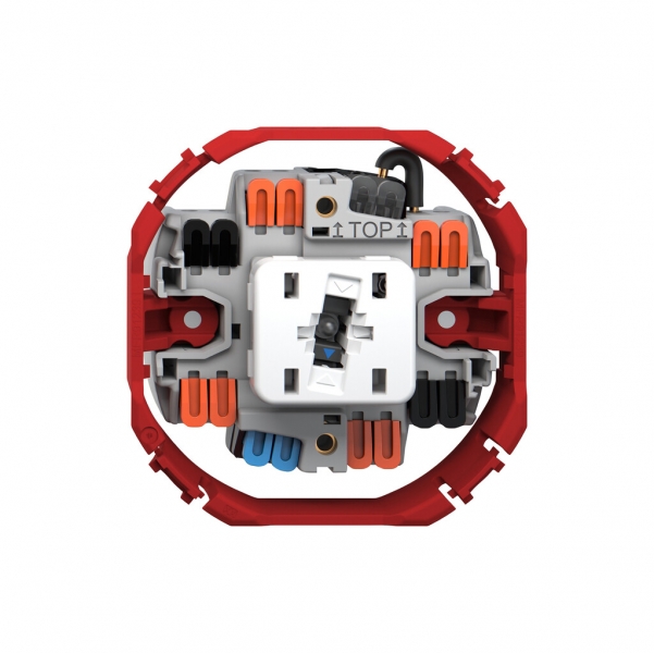 Interruttore a pulsante luminoso Feller SNAPFIX® 3/2L lent.lat.KS bl 