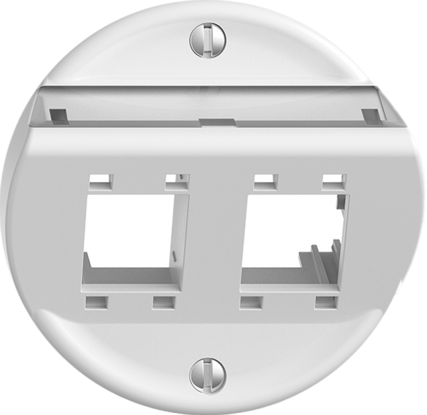 Montageset STANDARDdue SNAPFIX® für freenet Kat.5e/6 Trägerplatte 2× ws 