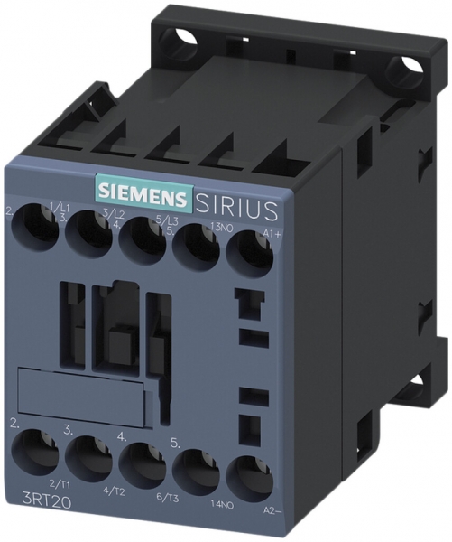 Contacteur de puissance Siemens SIRIUS 3RT2 S00 24VDC 3L 12A (+1F) à vis 