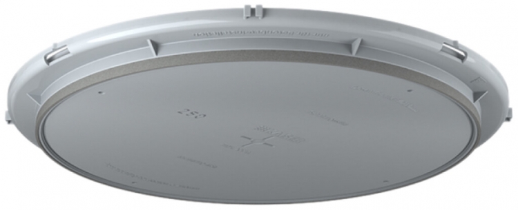 Plaque frontale HaloX 250 pour béton apparent, découpe au plafond Ø250mm 