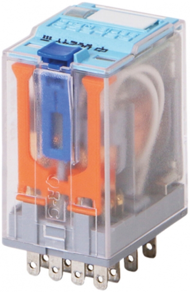 Relè di comando ComatReleco C9-A41X, 24VDC, 4C AgNi+0.2µ Au 5A 250VAC LED 