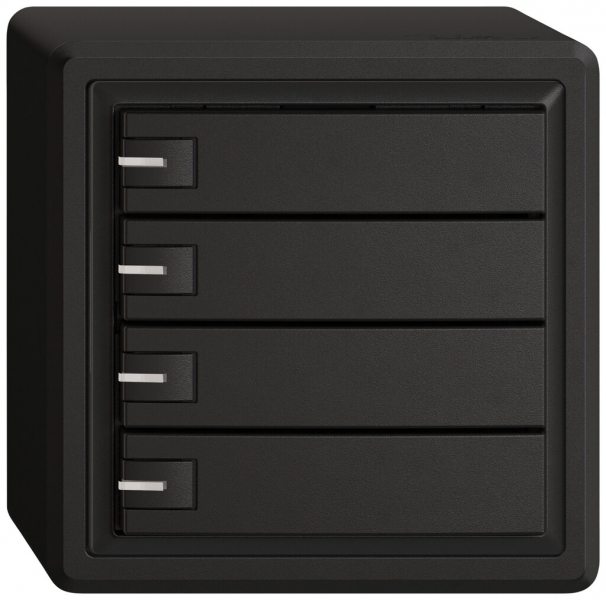 Poussoir KNX RGB AP EDIZIO.liv SNAPFIX® capteur temp.RGB-LED 4× comm.1T no 