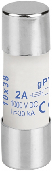 Fusibile per apparecchi PV Weidmüller, 2A gPV 1000VDC, ceramica, 10×38mm 