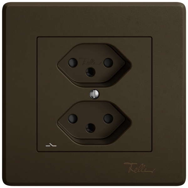 Prise ENC EDIZIO.liv SNAPFIX® 2×T13 1×S avec shutter br 